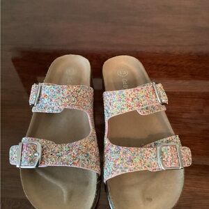 Colorful Glitter Kids Sandals Cat & Jack Size 13